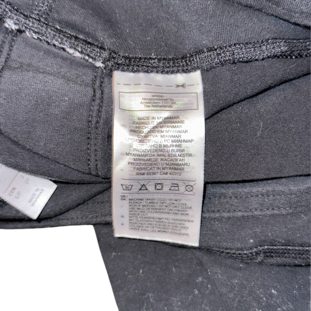 Adidas Black and Gray Logo Leggings - Picture 7 of 7